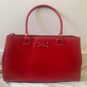 Kate Spade Martine Purse Red Leather Shoulder Bag